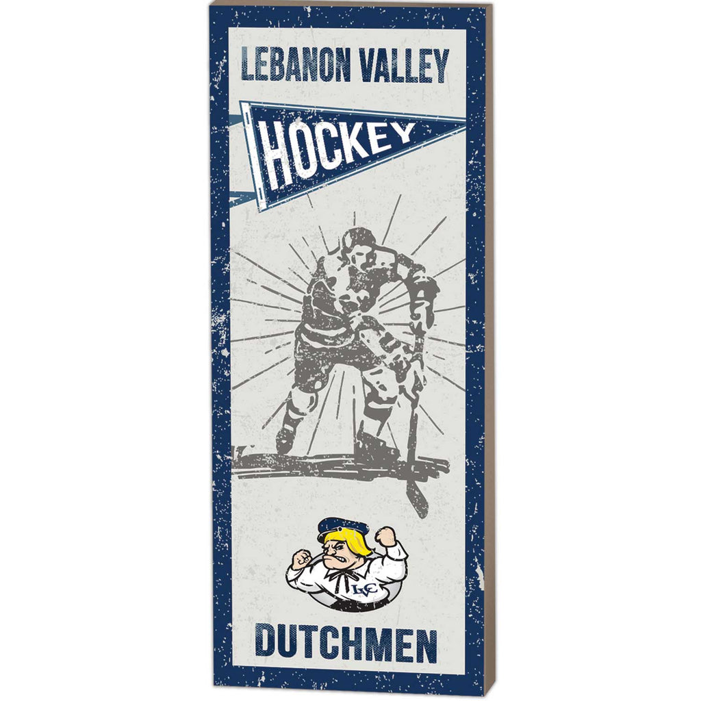 7x18 Vintage Player Lebanon Valley College Dutchmen Hockey