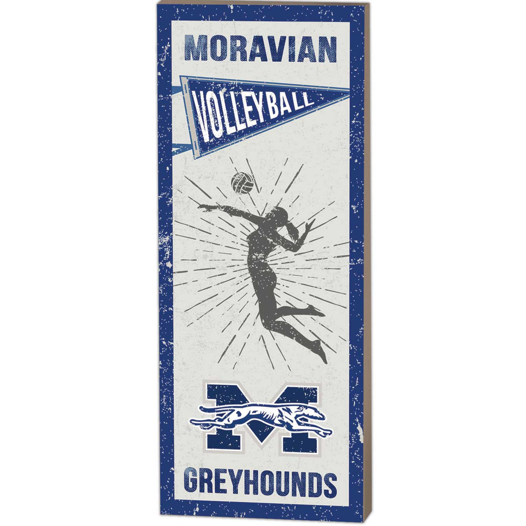 7x18 Vintage Player Moravian College Greyhounds - Girl's Volleyball
