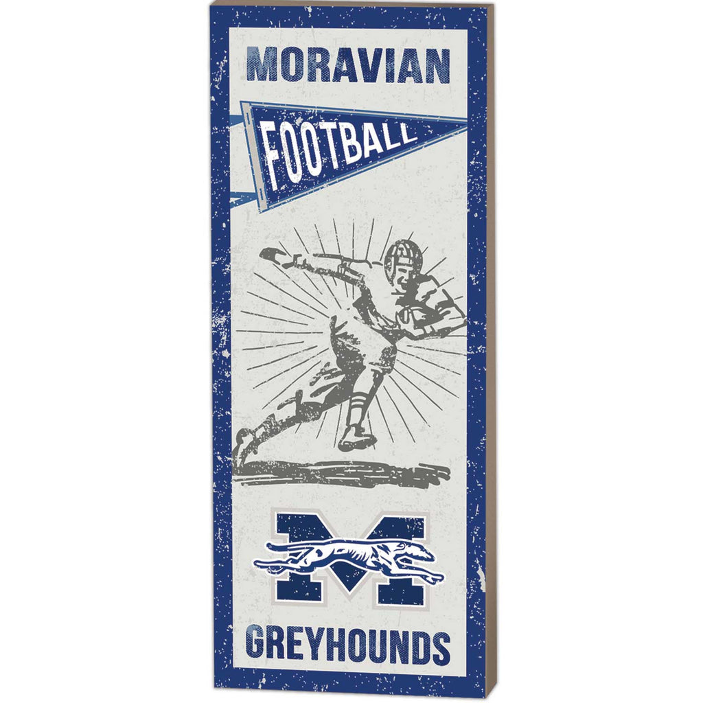 7x18 Vintage Player Moravian College Greyhounds