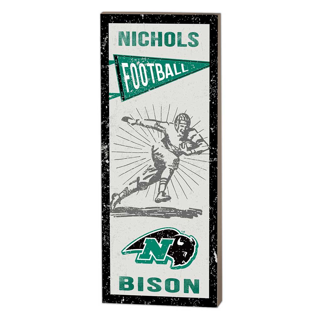 7x18 Vintage Player Nichols College Bison