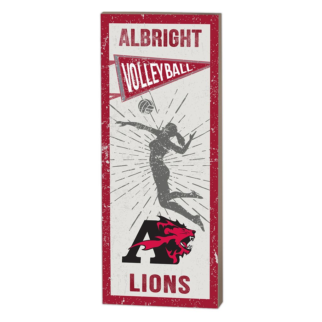 7x18 Vintage Player Albright College Lions Volleyball Women