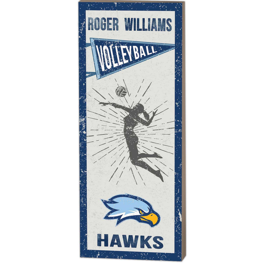 7x18 Vintage Player Roger Williams University Hawks - Girl's Volleyball
