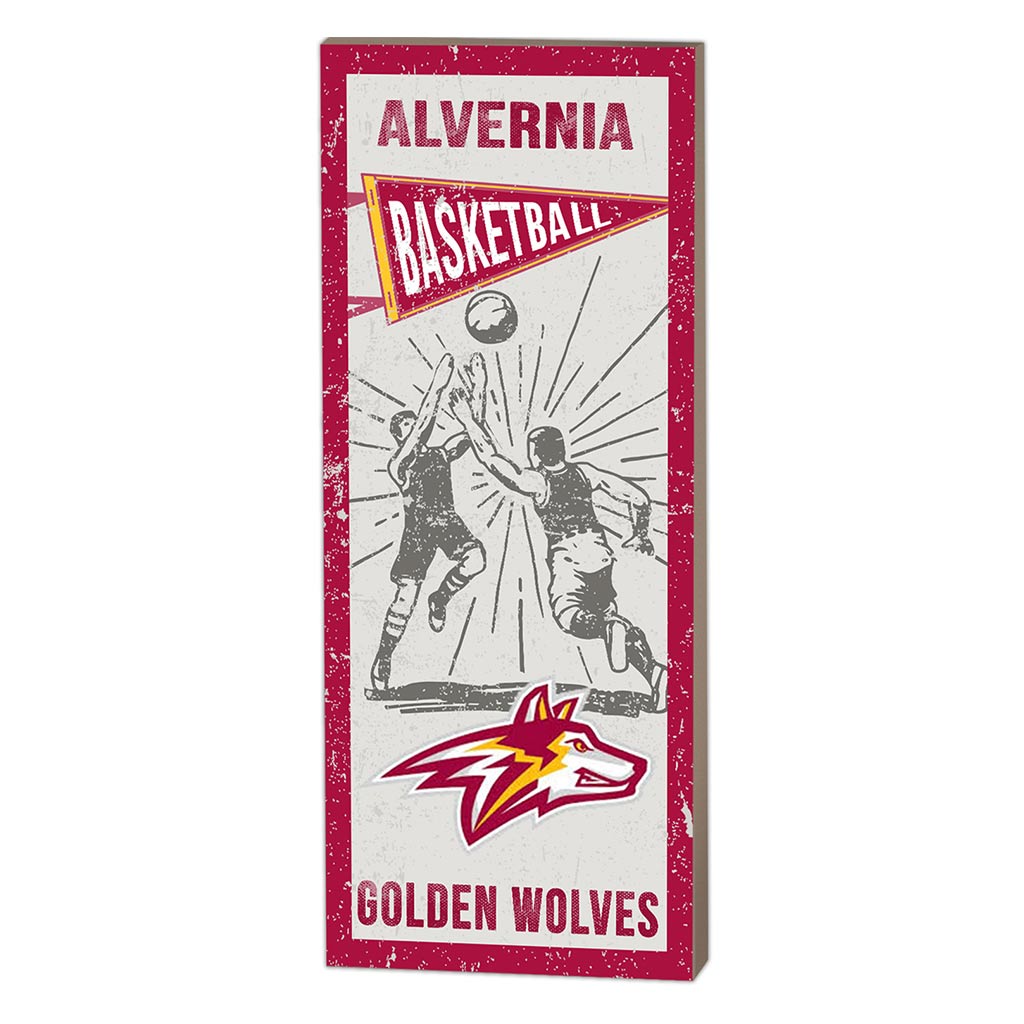 7x18 Vintage Player Alvernia College Crusaders Basketball