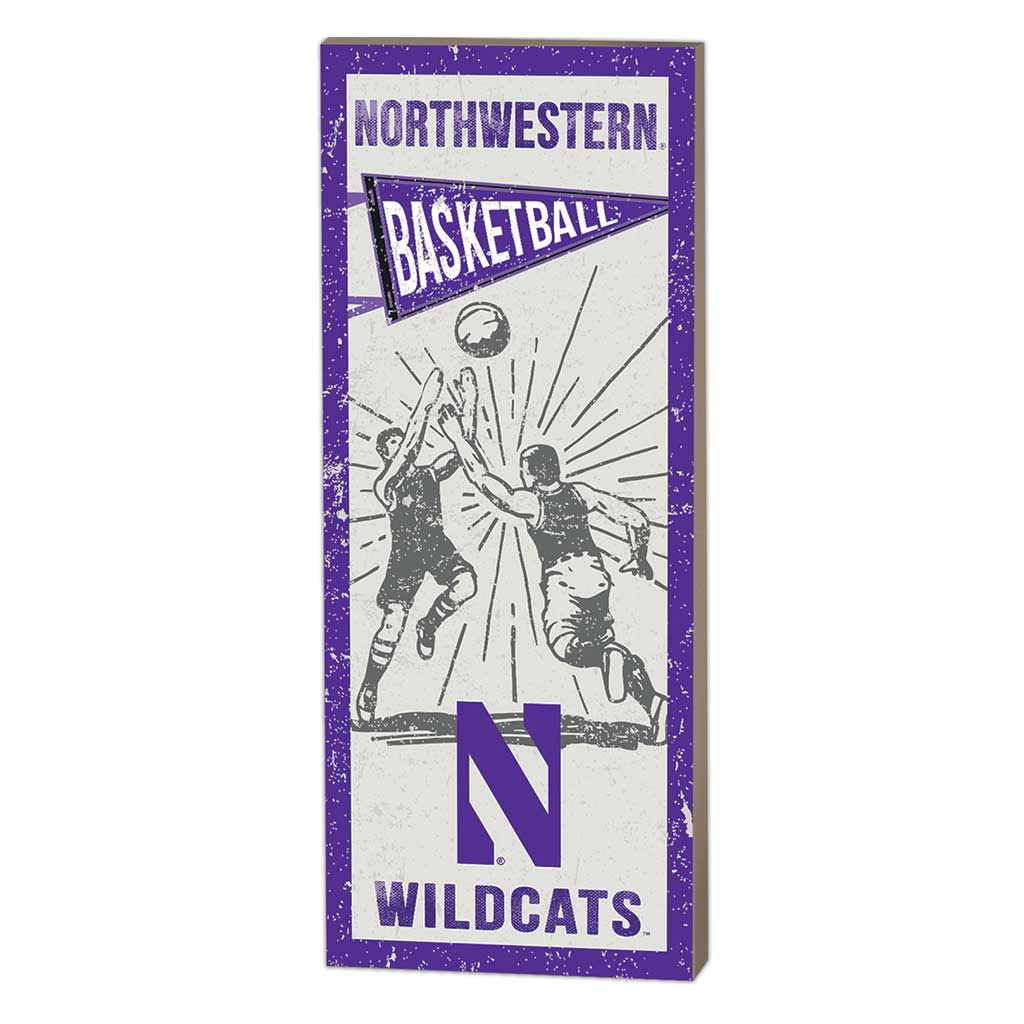 7x18 Vintage Player Northwestern University Chicago Wildcats Basketball