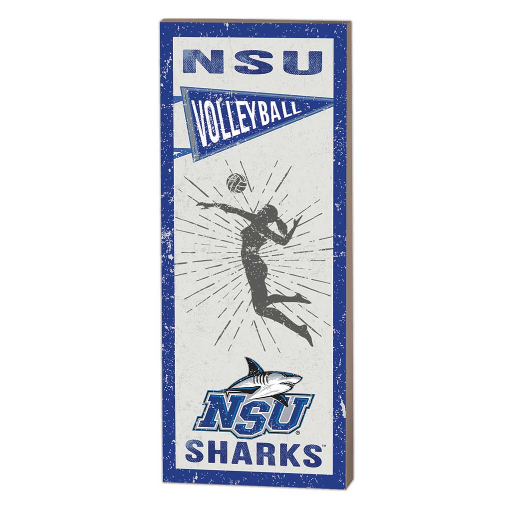 7x18 Vintage Player Nova Southeastern University Sharks Volleyball Women