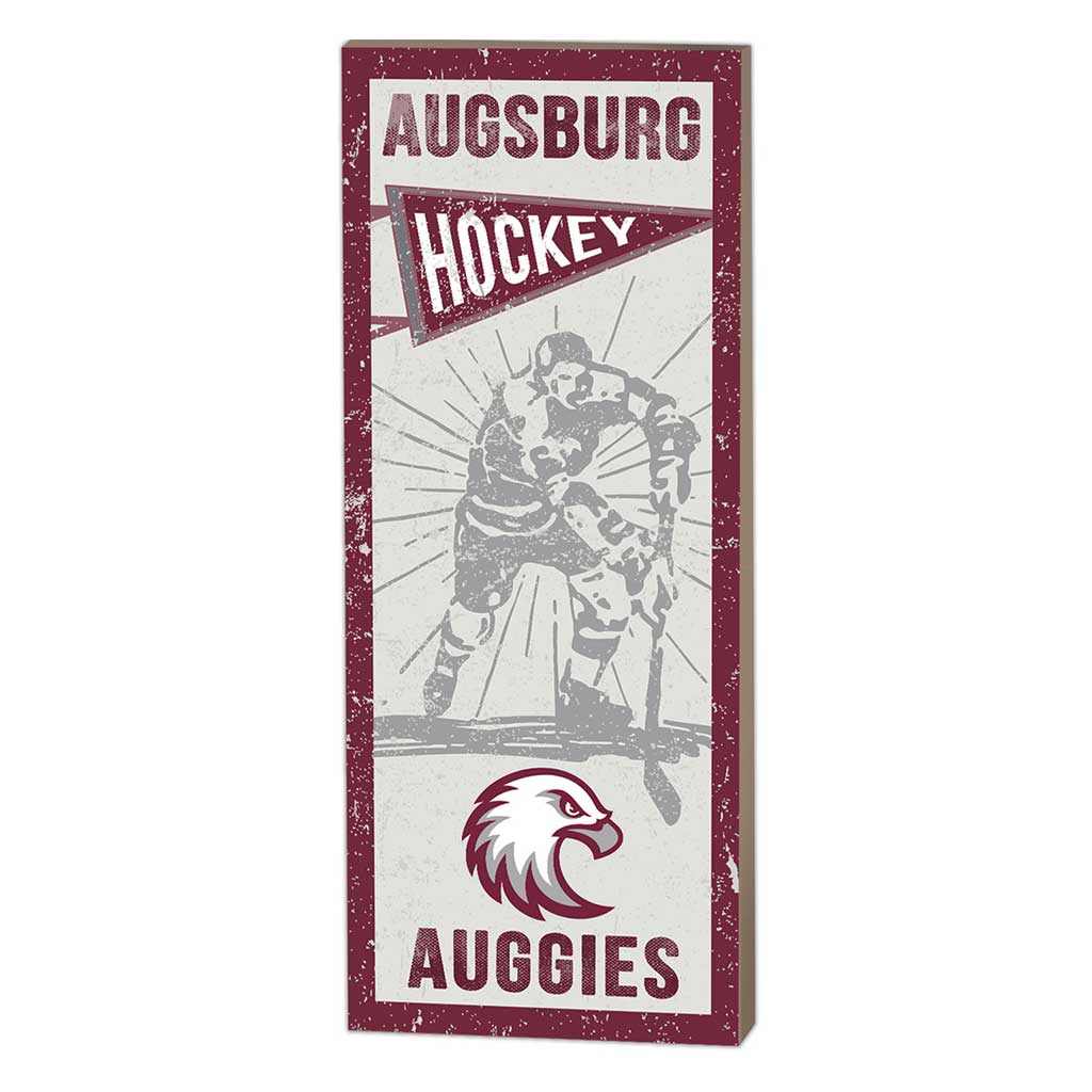 7x18 Vintage Player Augsburg College Auggies Hockey