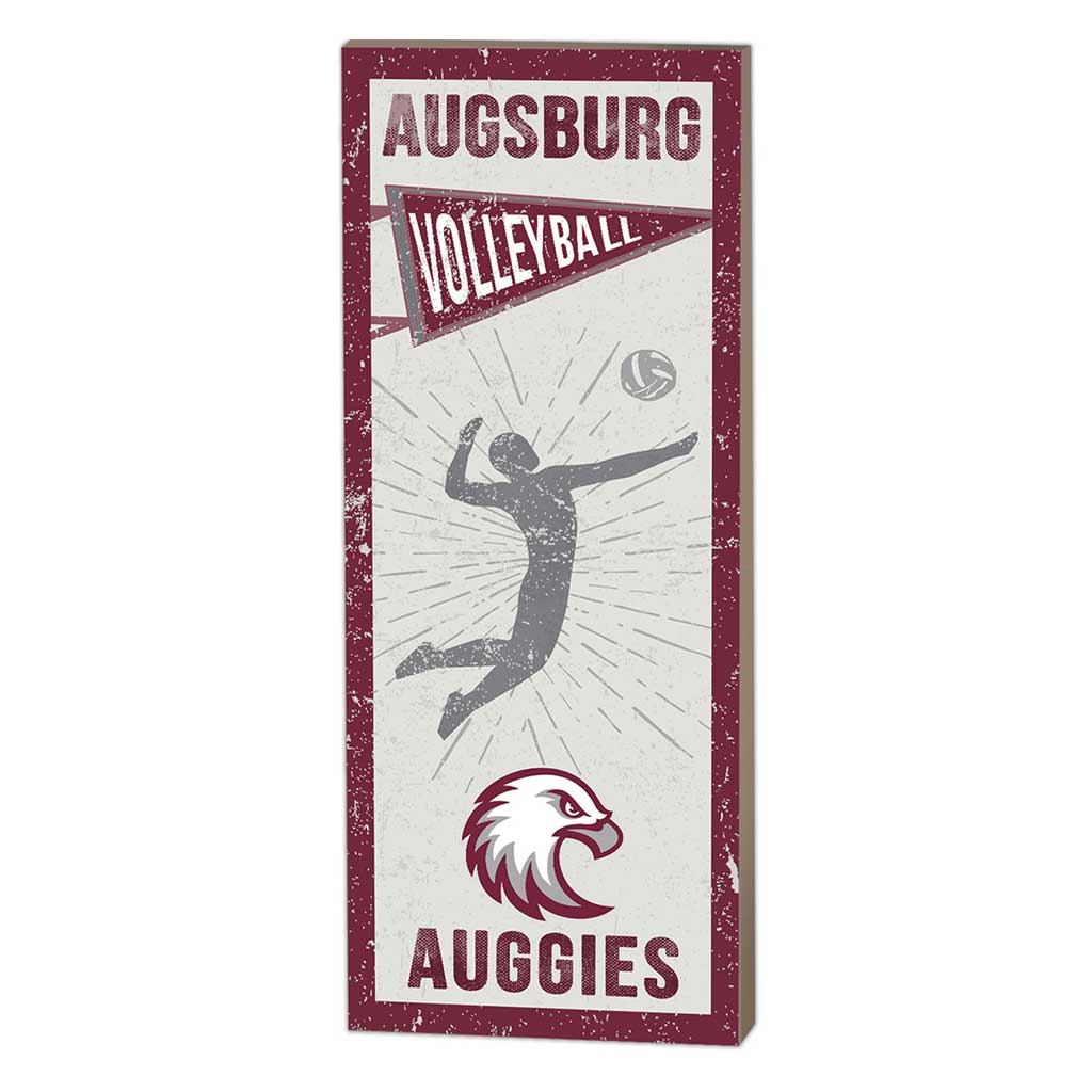 7x18 Vintage Player Augsburg College Auggies Volleyball