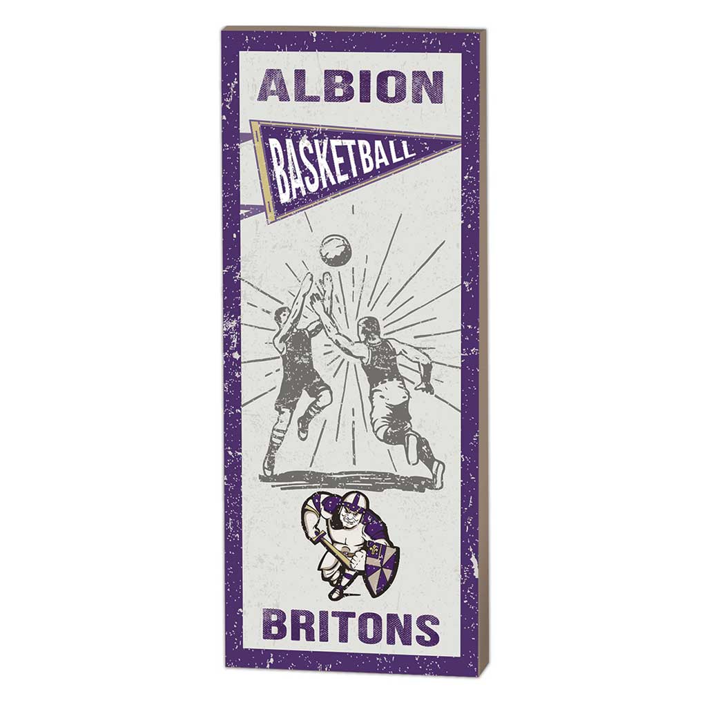 7x18 Vintage Player Albion College Britons Basketball
