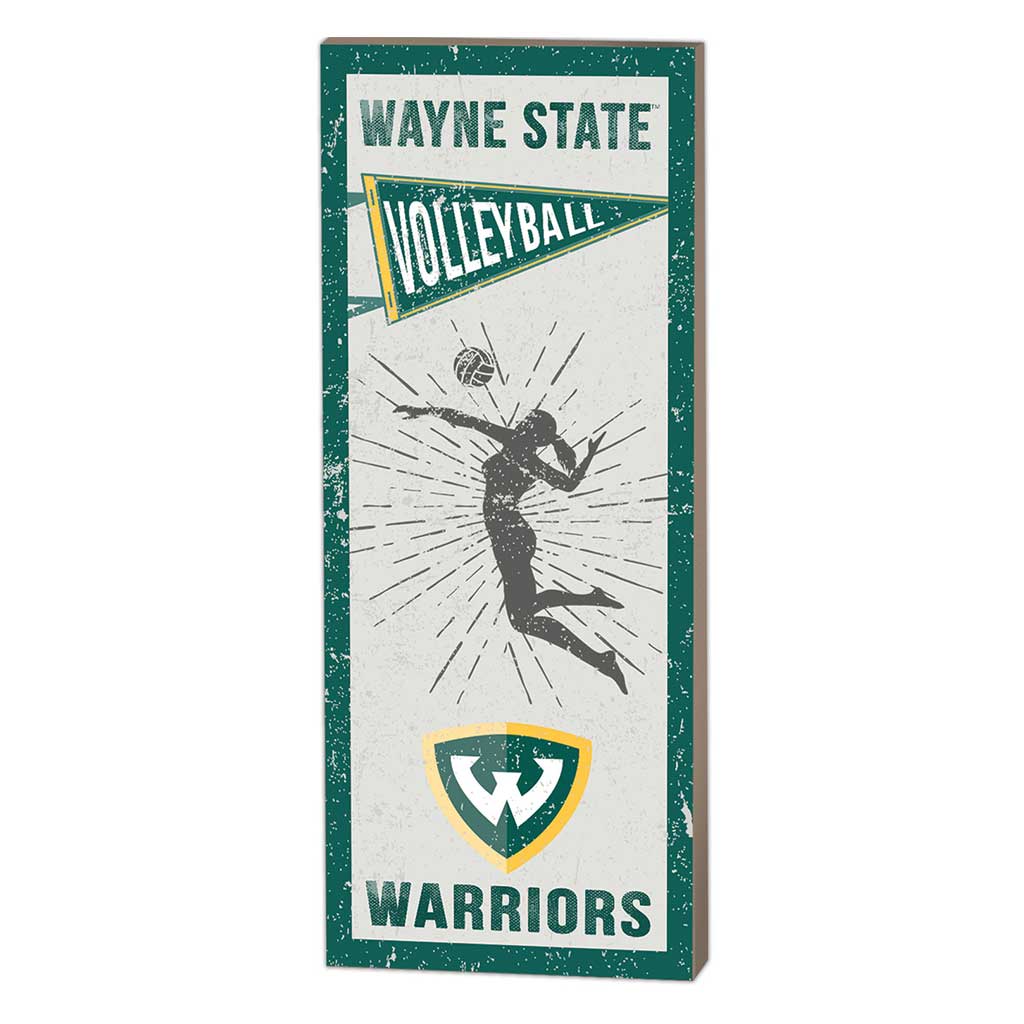 7x18 Vintage Player Wayne State University Warriors Volleyball Women