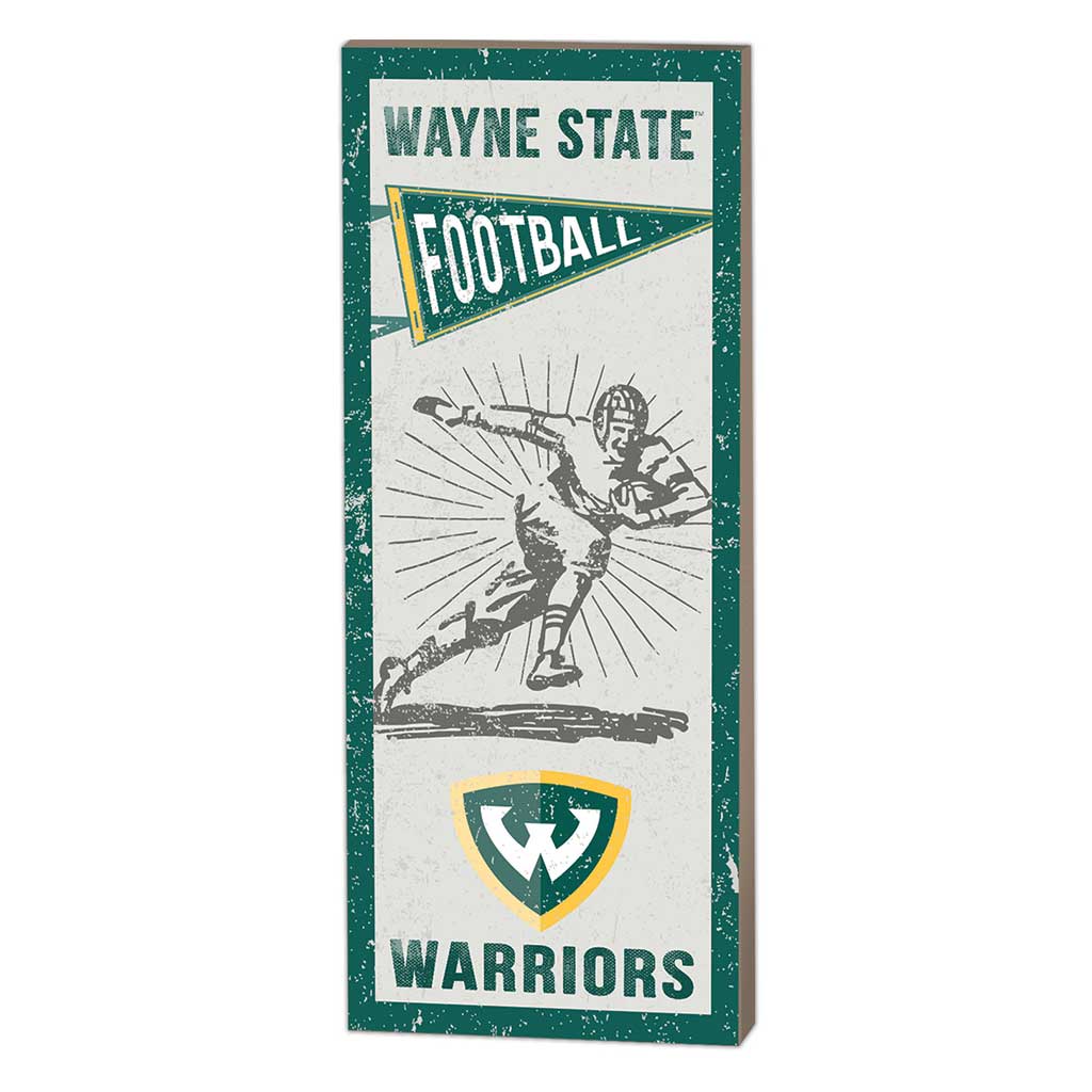 7x18 Vintage Player Wayne State University Warriors