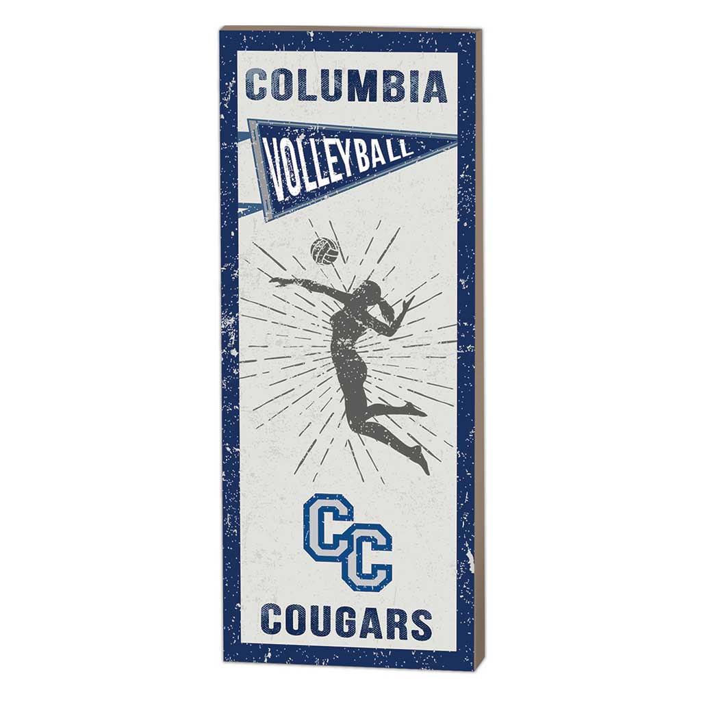 7x18 Vintage Player Columbia College Lions Volleyball Women