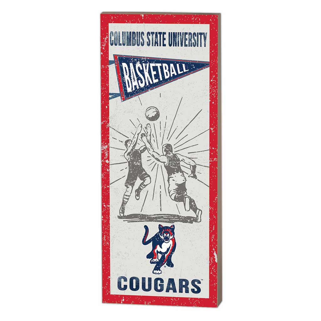 7x18 Vintage Player Columbus State University Cougars Basketball