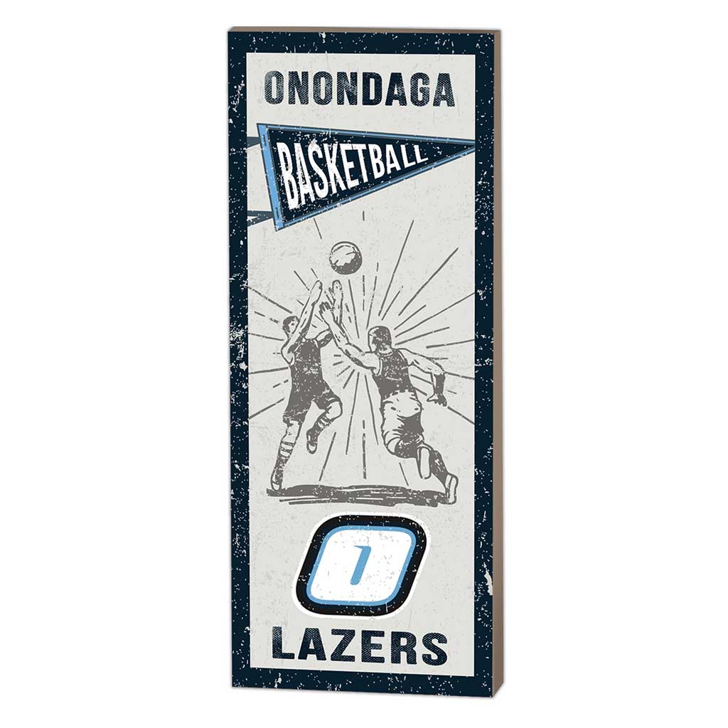 7x18 Vintage Player Onondaga Community College Lazers Basketball