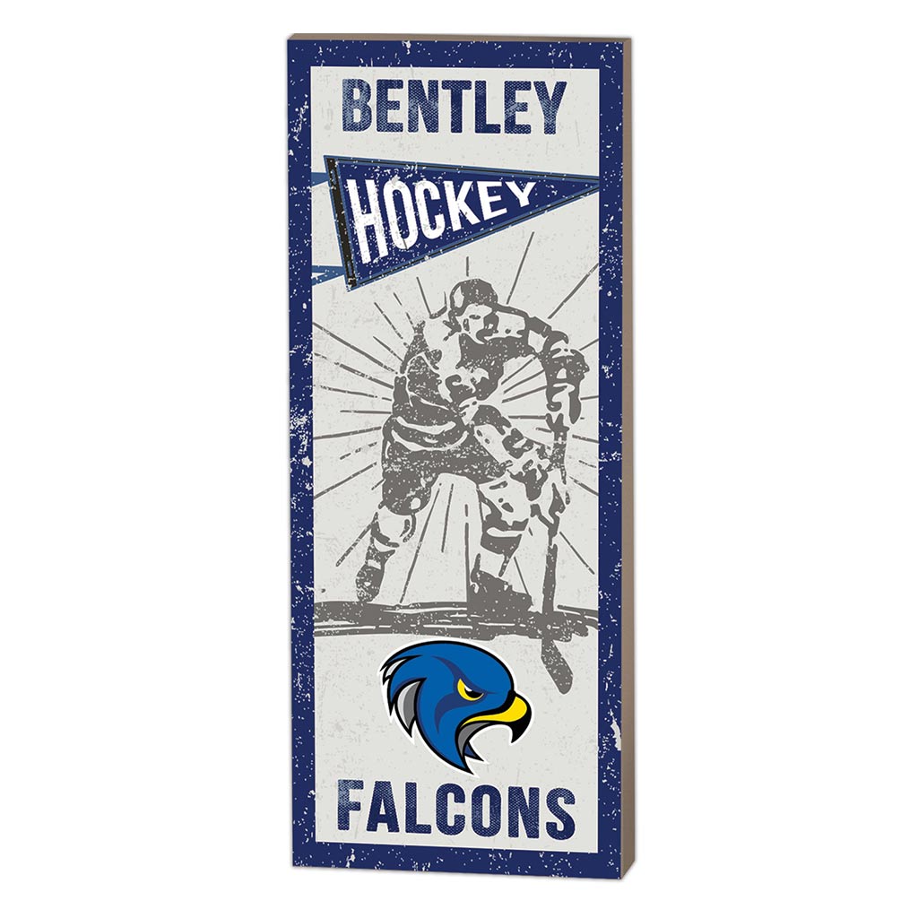 7x18 Vintage Player Bentley College Falcons Hockey