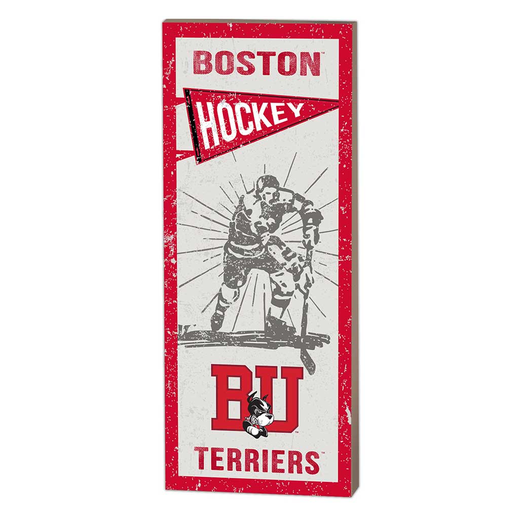 7x18 Vintage Player Boston University Terriers Hockey