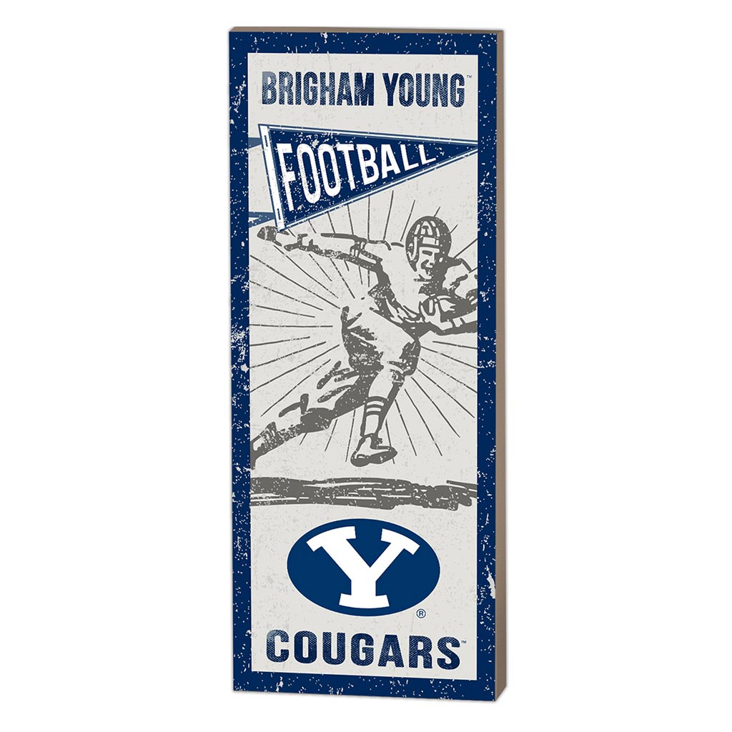 7x18 Vintage Player Brigham Young Cougars