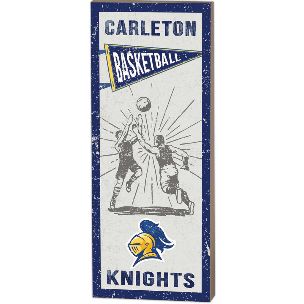 7x18 Vintage Player Carleton College Knights Basketball