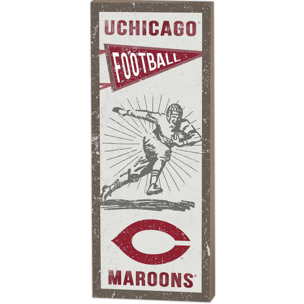 7x18 Vintage Player University of Chicago Maroons