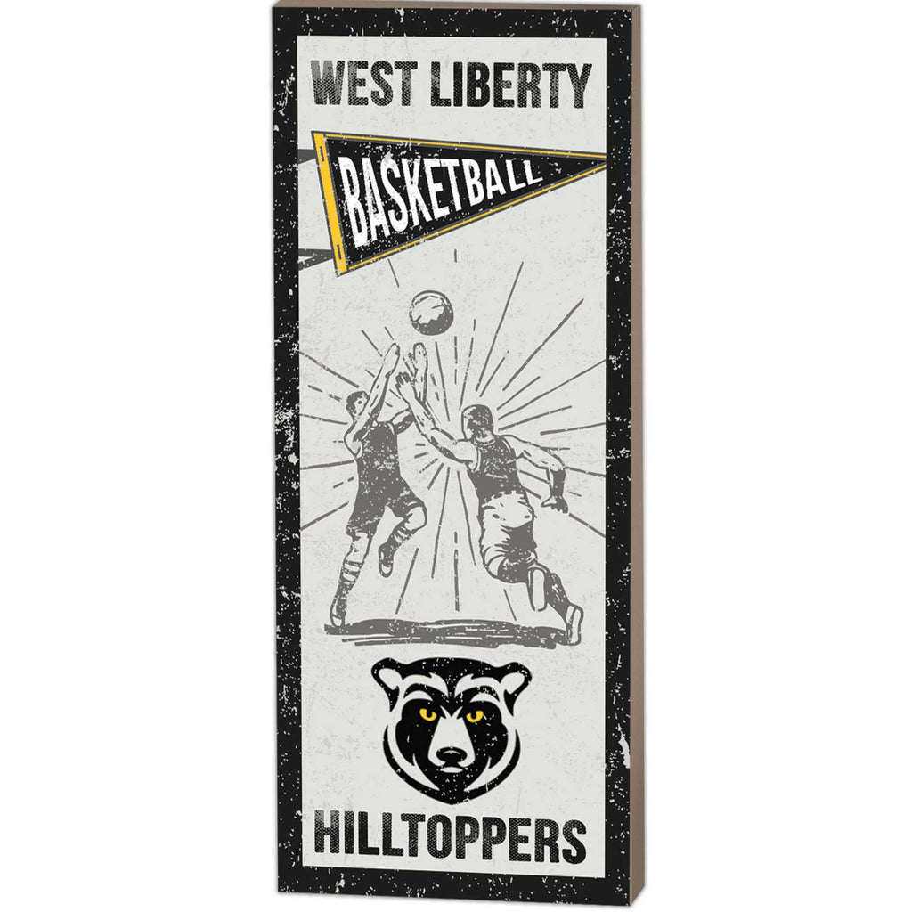 7x18 Vintage Player West Liberty University Hilltoppers Basketball