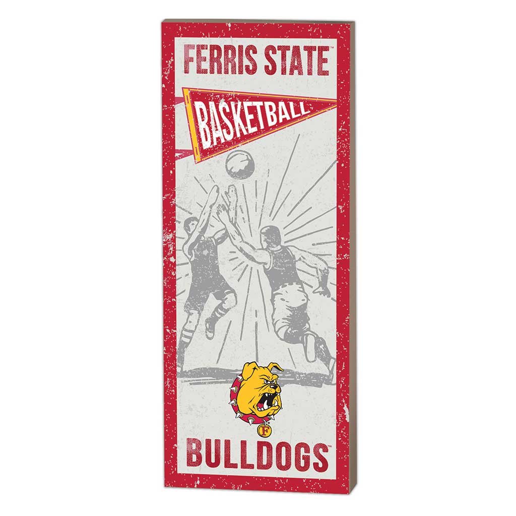 7x18 Vintage Player Ferris State Bulldogs Basketball
