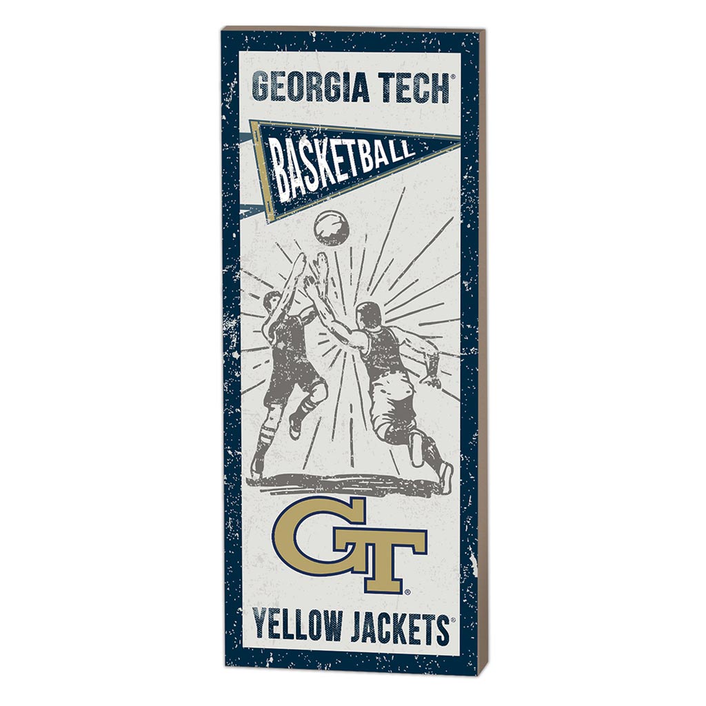 7x18 Vintage Player Georgia Tech Yellow Jackets Basketball