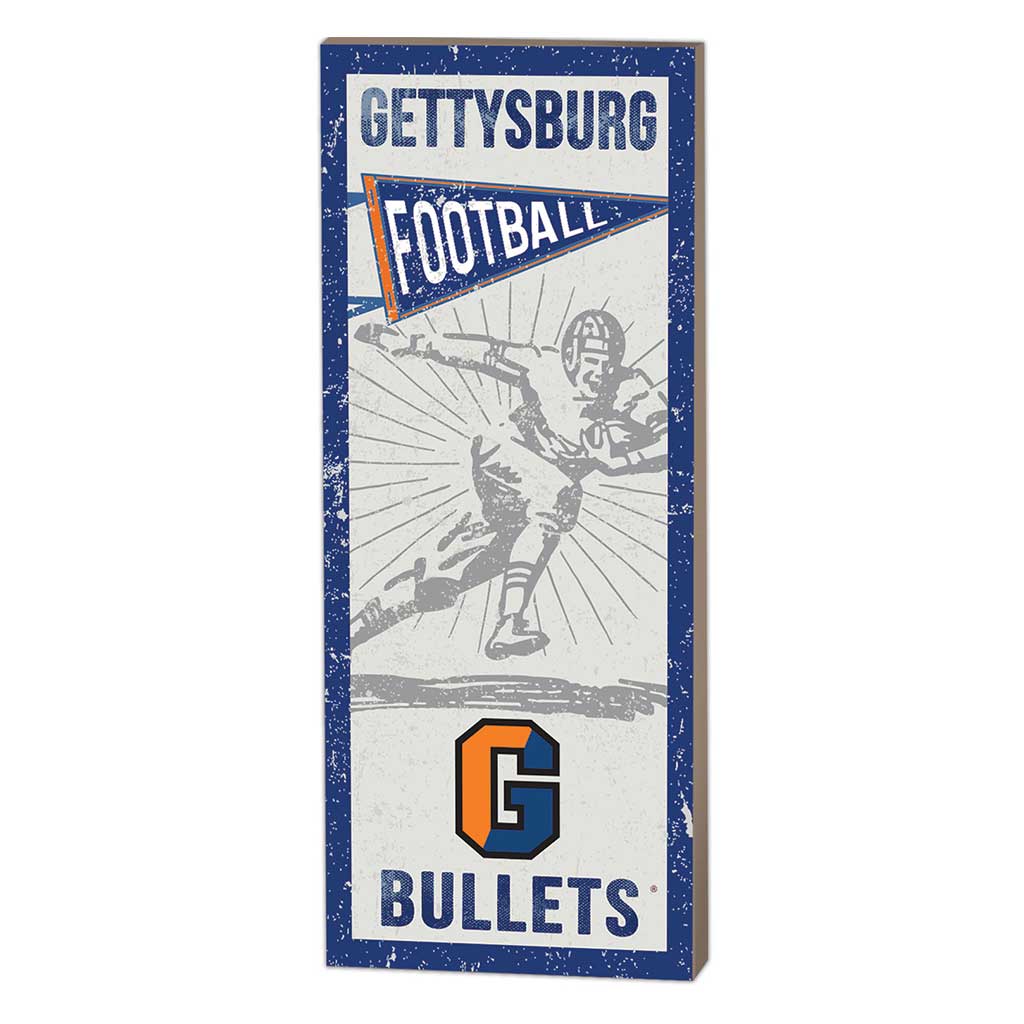 7x18 Vintage Player Gettysburg College Bullets