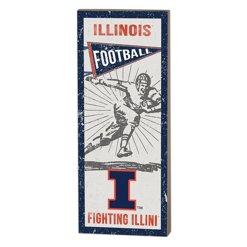 7x18 Vintage Player Illinois Fighting Illini