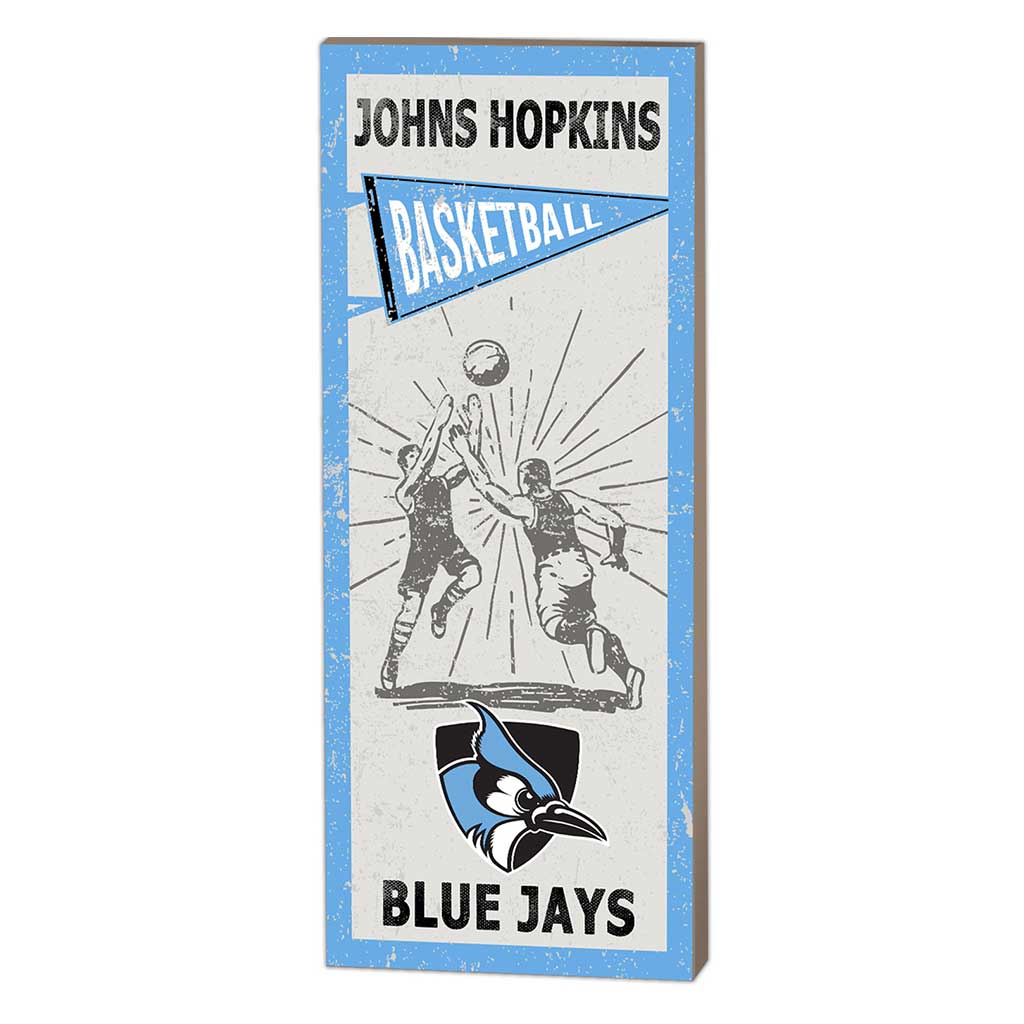 7x18 Vintage Player Johns Hopkins Blue Jays Basketball