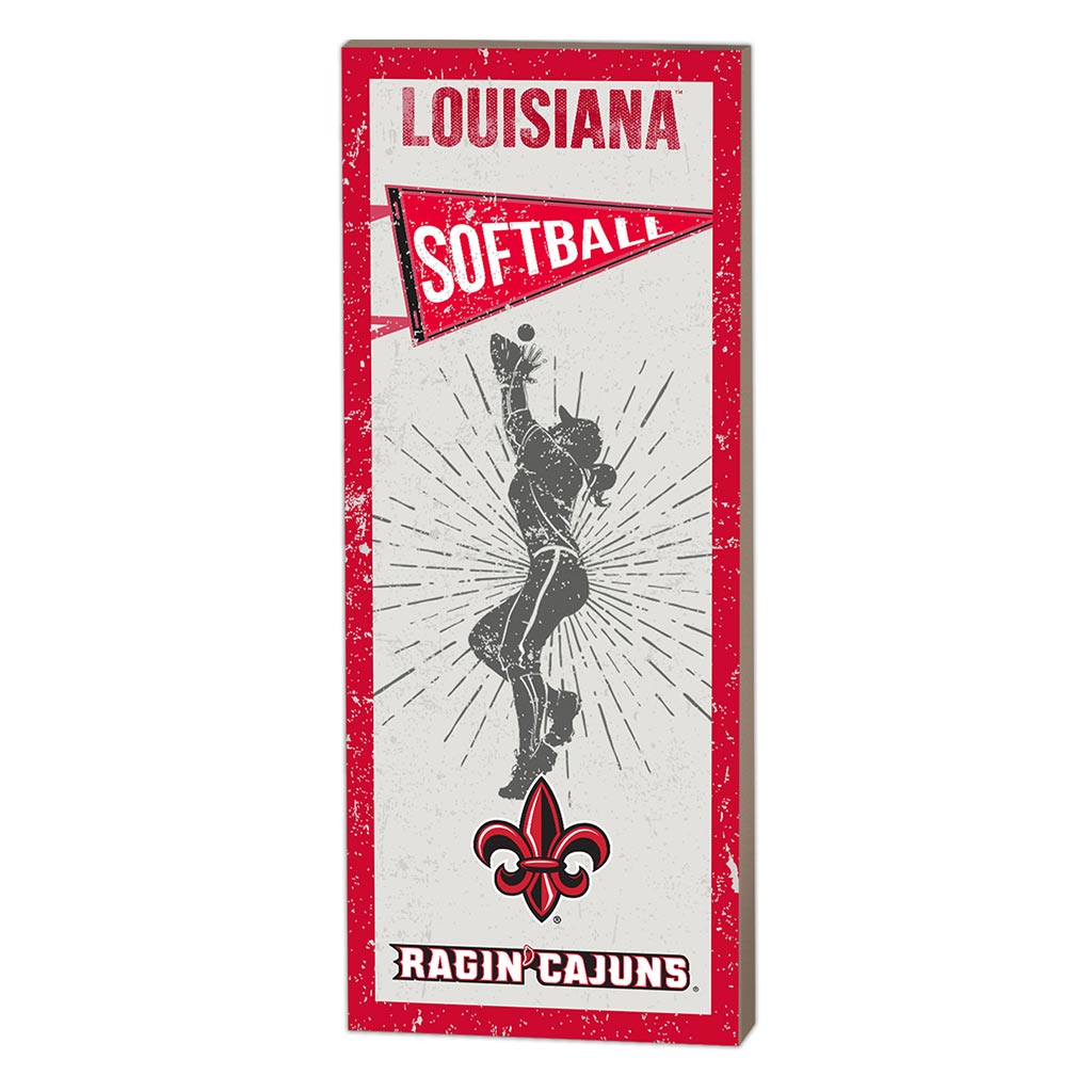 7x18 Vintage Player Louisiana State Lafayette Ragin Cajuns Softball ALT
