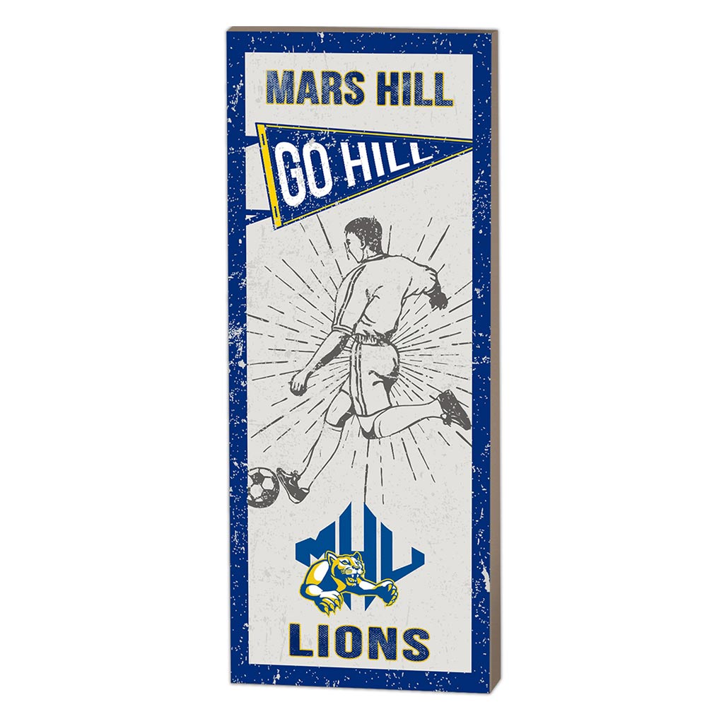 7x18 Vintage Player Mars Hill College Lions Soccer
