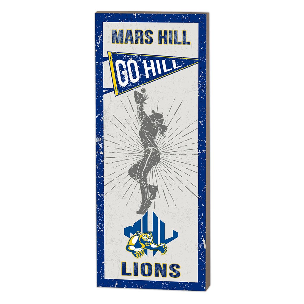 7x18 Vintage Player Mars Hill College Lions Softball