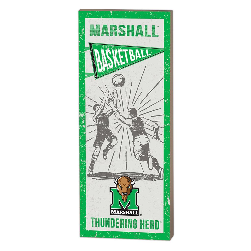 7x18 Vintage Player Marshall Thundering Herd Basketball
