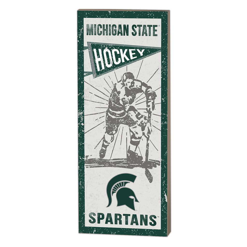 7x18 Vintage Player Michigan State Spartans Hockey