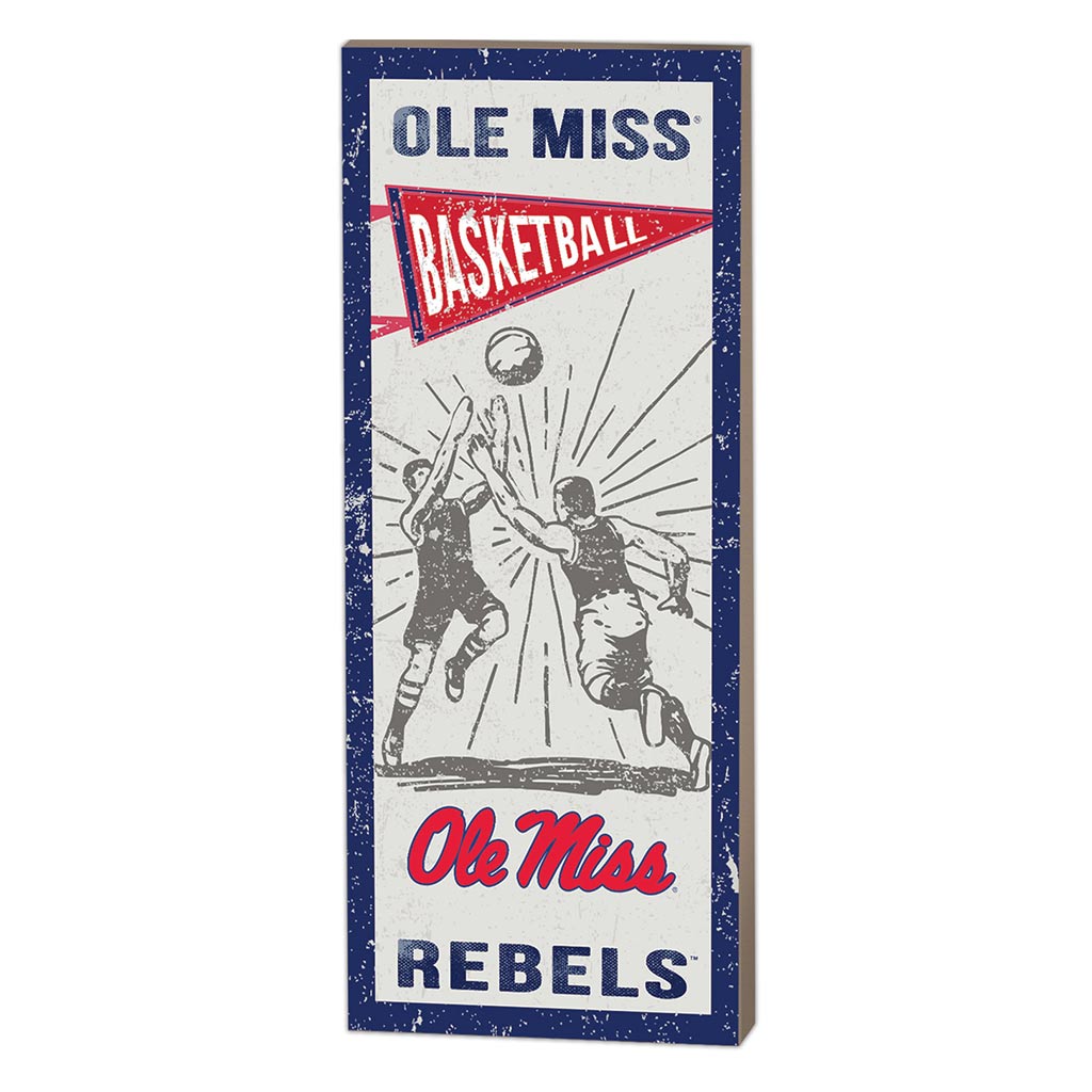 7x18 Vintage Player Mississippi Rebels Basketball