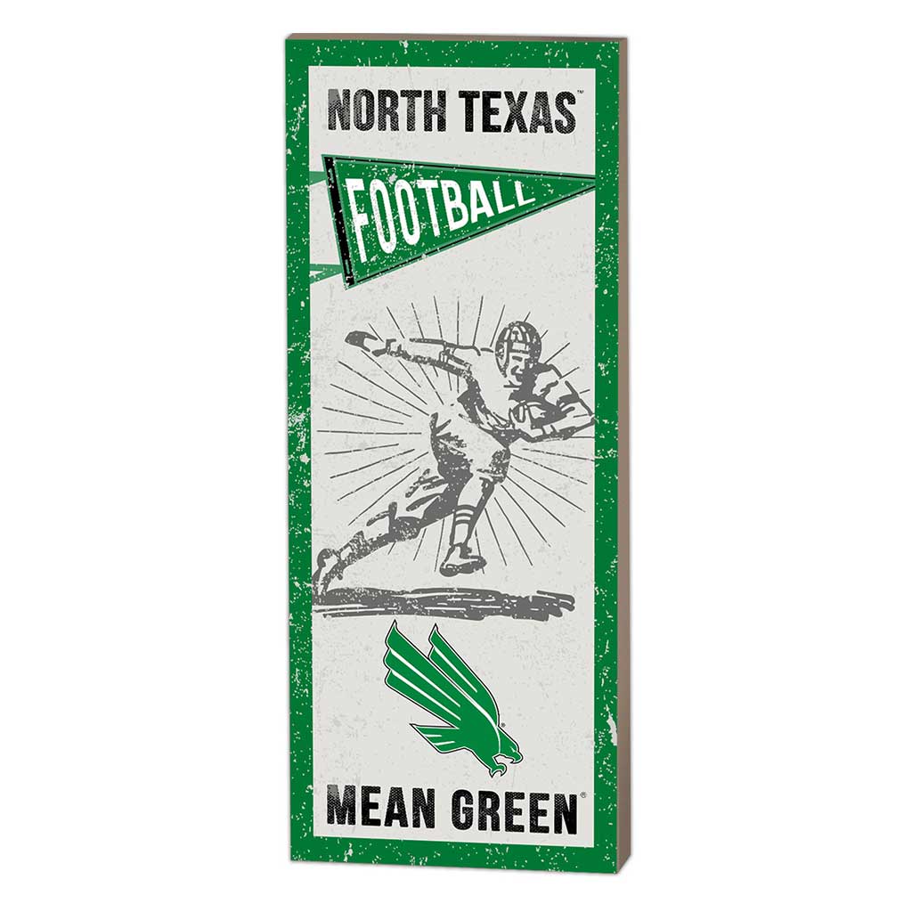 7x18 Vintage Player North Texas Mean Green