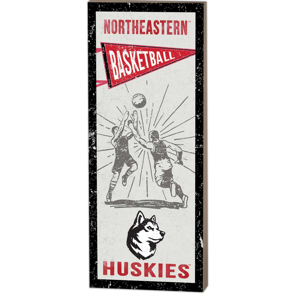 7x18 Vintage Player Northeastern Huskies Basketball