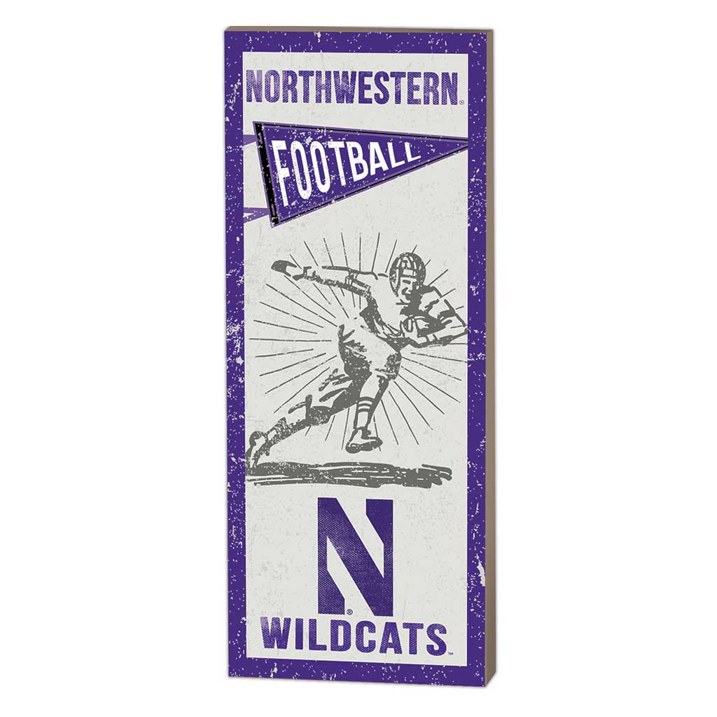 7x18 Vintage Player Northwestern Wildcats