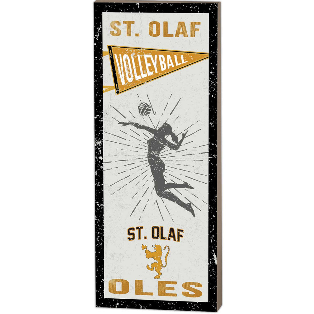 7x18 Vintage Player Saint Olaf College Oles Volleyball Women