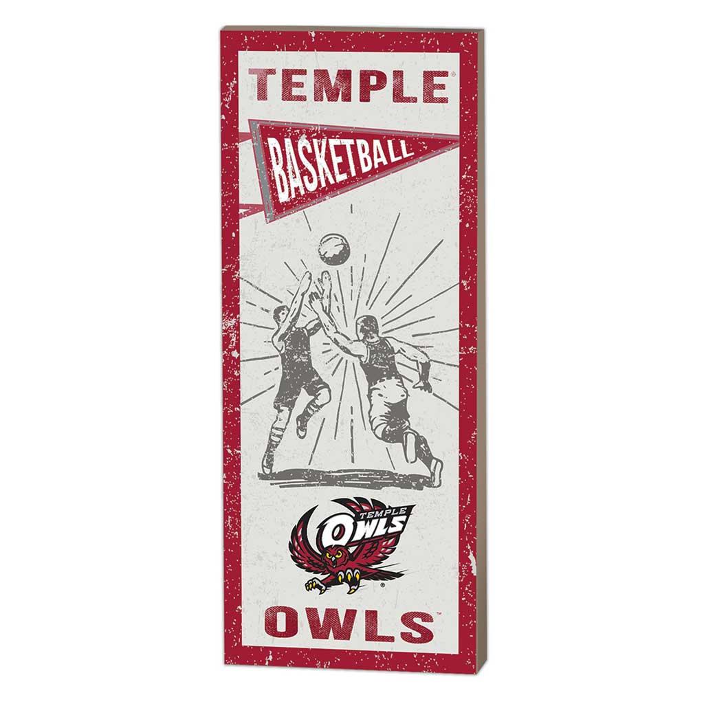 7x18 Vintage Player Temple Owls Basketball