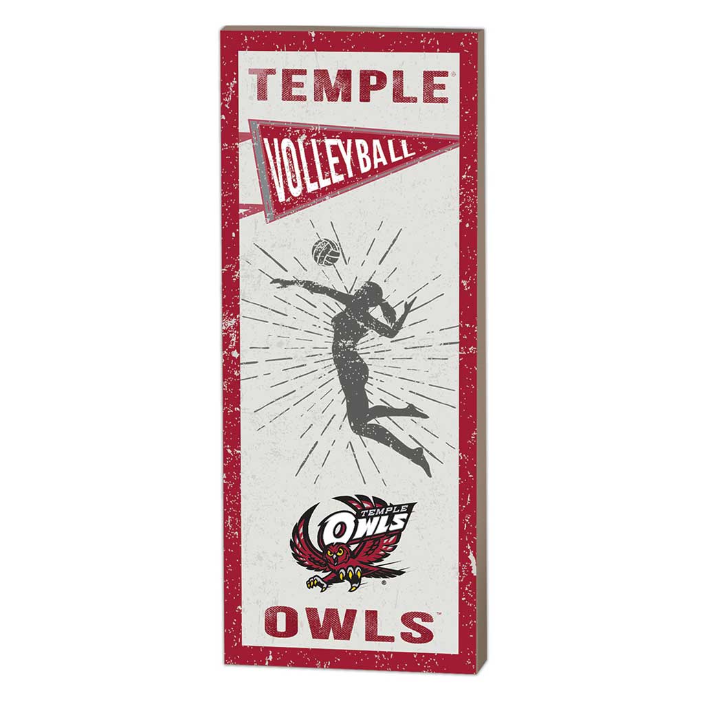 7x18 Vintage Player Temple Owls Volleyball Women