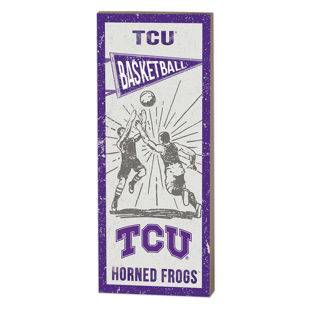 7x18 Vintage Player Texas Christian Horned Frogs Basketball