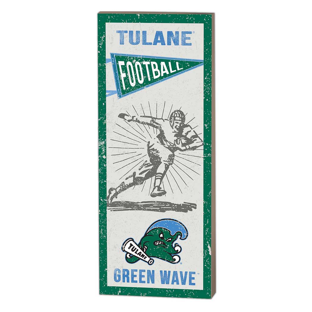 7x18 Vintage Player Tulane Green Wave