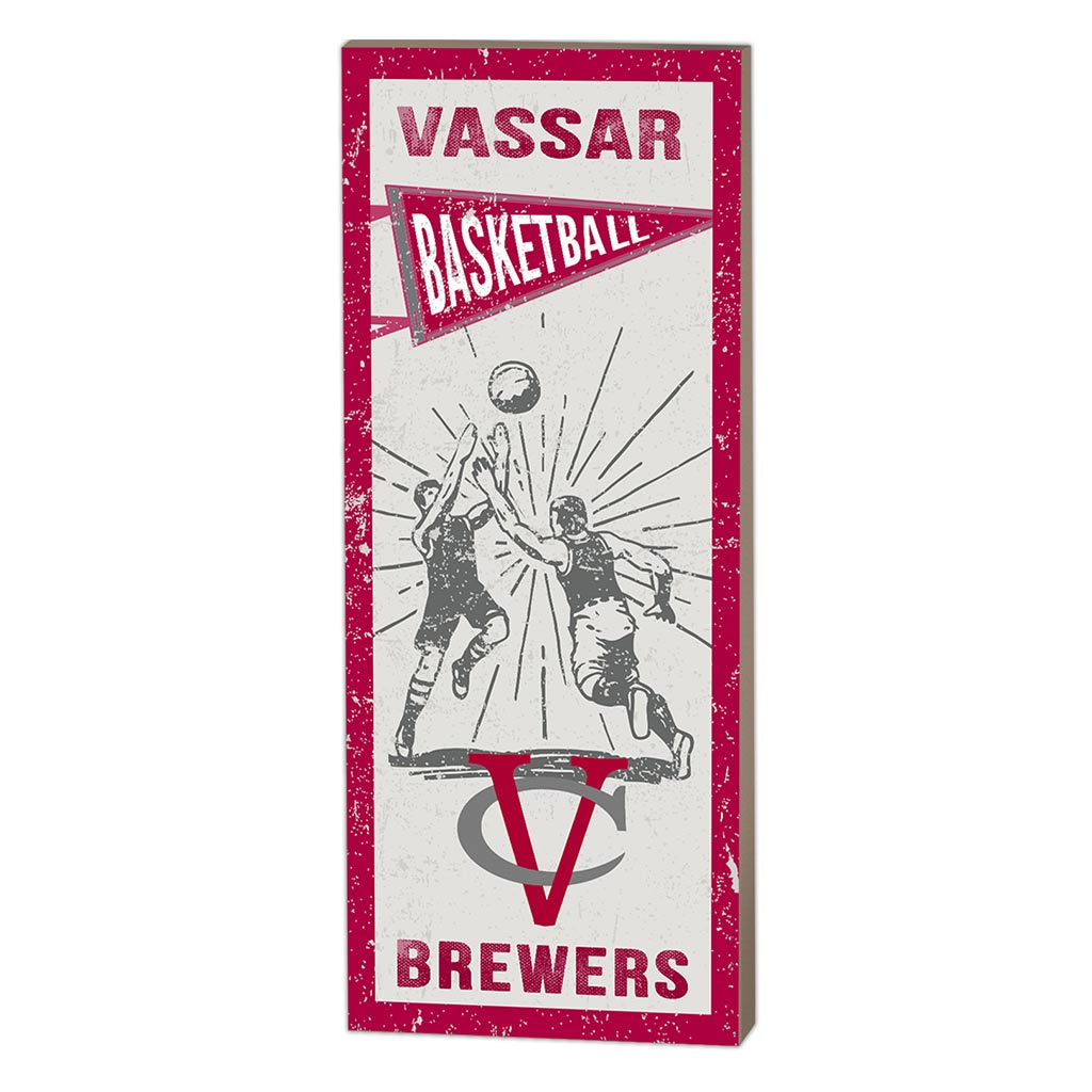 7x18 Vintage Player Vassar Brewers Basketball