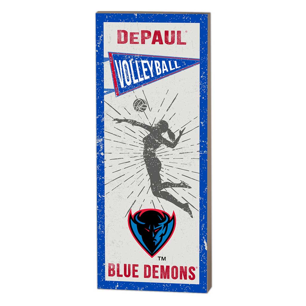 7x18 Vintage Player DePaul Blue Demons  Volleyball Women