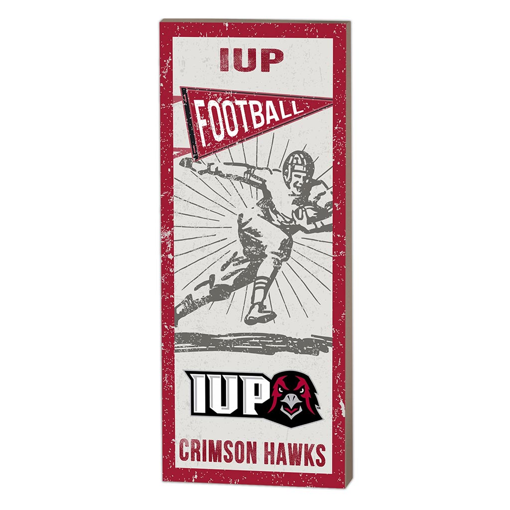 7x18 Vintage Player Indiana University of Pennsylvania Crimson Hawks