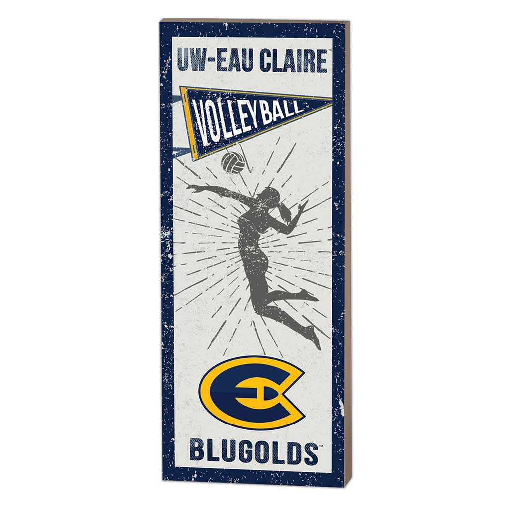 7x18 Vintage Player Eau Claire University Blugolds Volleyball Women
