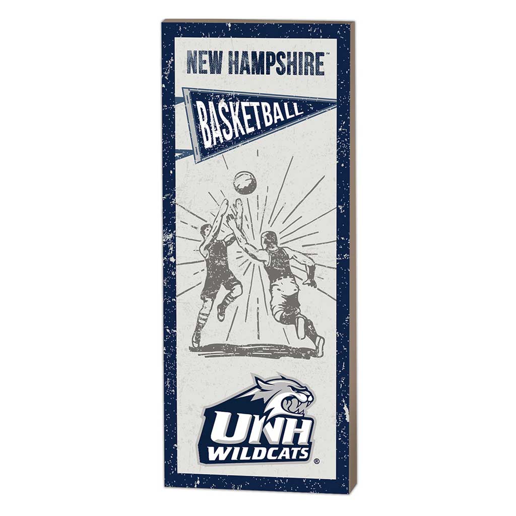 7x18 Vintage Player University of New Hampshire Wildcats Basketball