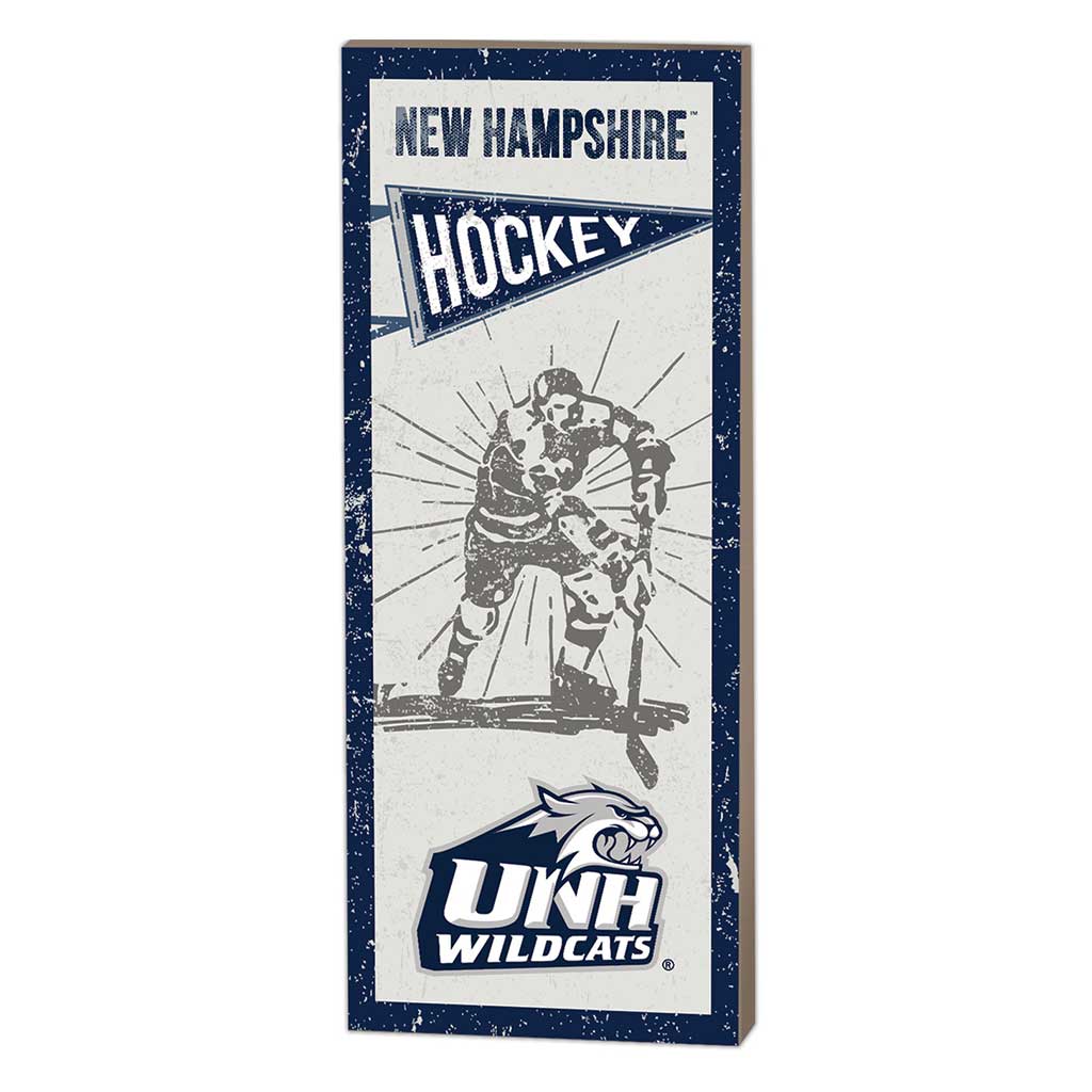 7x18 Vintage Player University of New Hampshire Wildcats Hockey