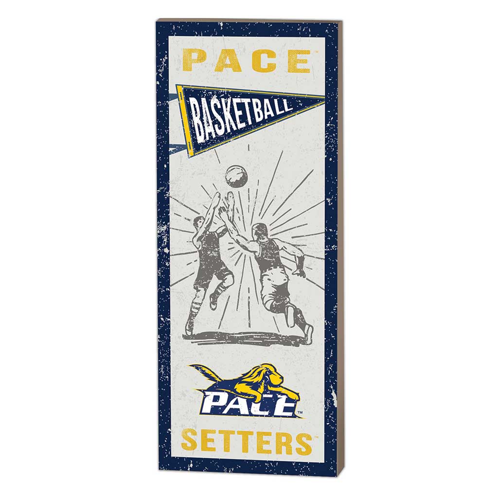 7x18 Vintage Player Pace University Setters Basketball