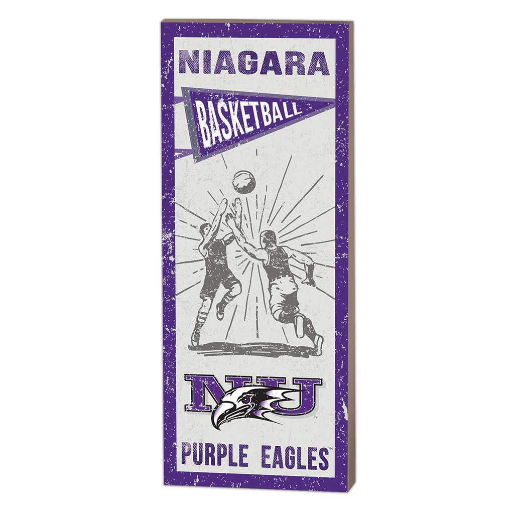 7x18 Vintage Player Niagara University Basketball